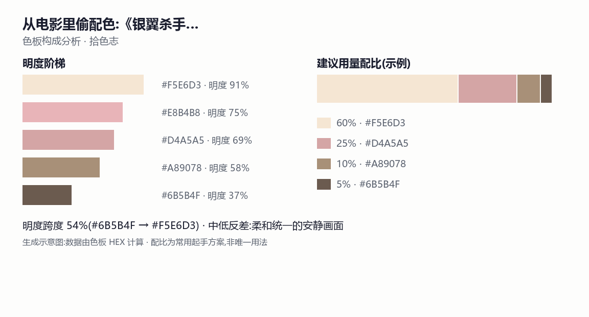 从电影里偷配色:《银翼杀手2049》与《布达佩斯大饭店》 色板分析图