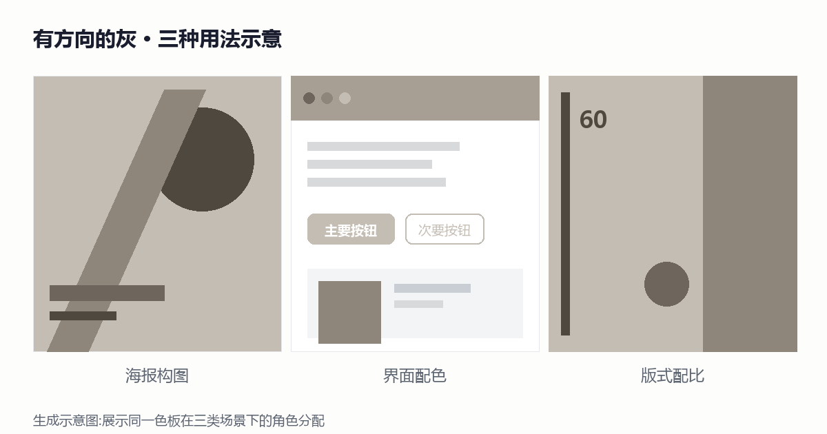 有方向的灰 应用示意